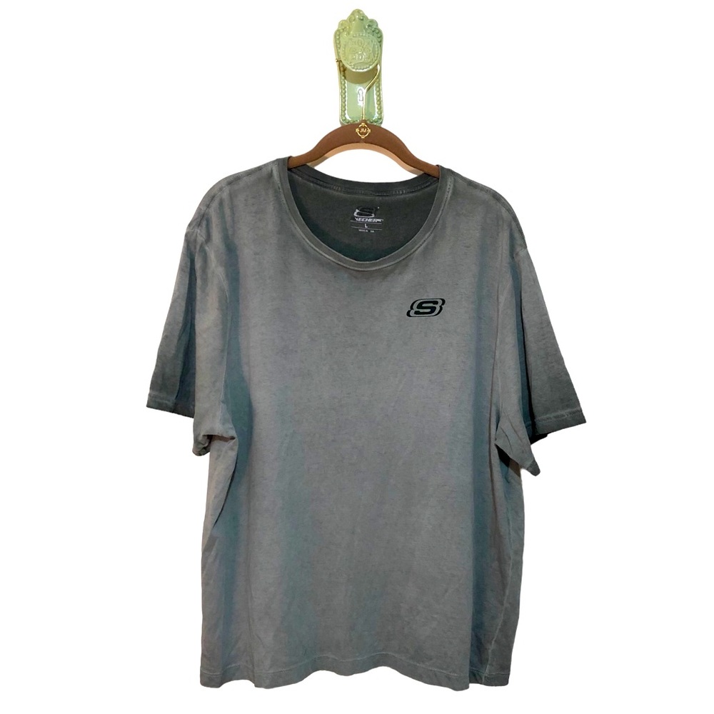Skechers Athletic Tee Casual Light Ombré Grey Large